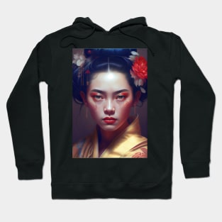 Japanese Geisha In Digital Art. Gift Idea For Japan Fans 6 Hoodie